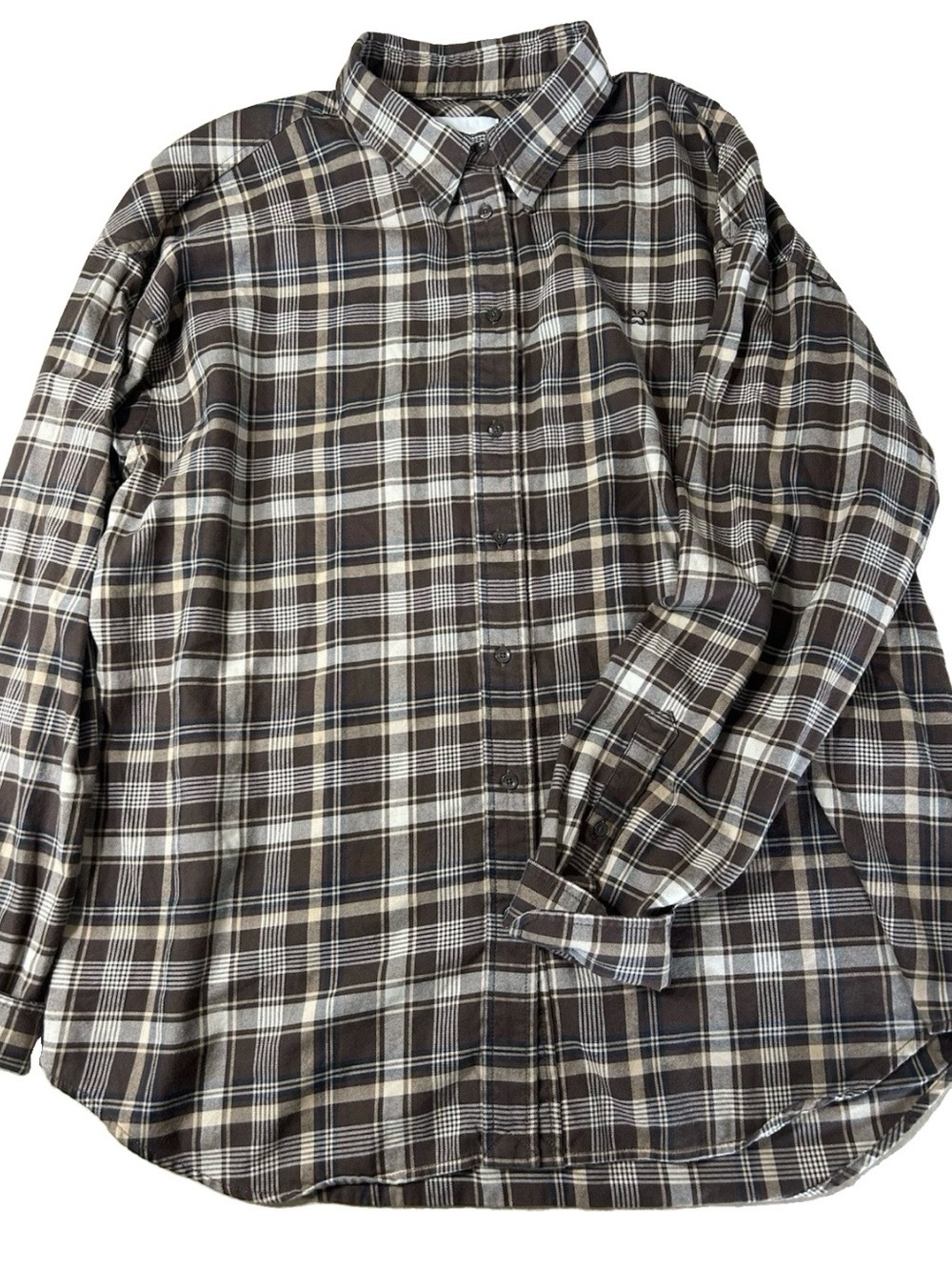 Sunday Best Brown & Cream Plaid Button-Down Shirt